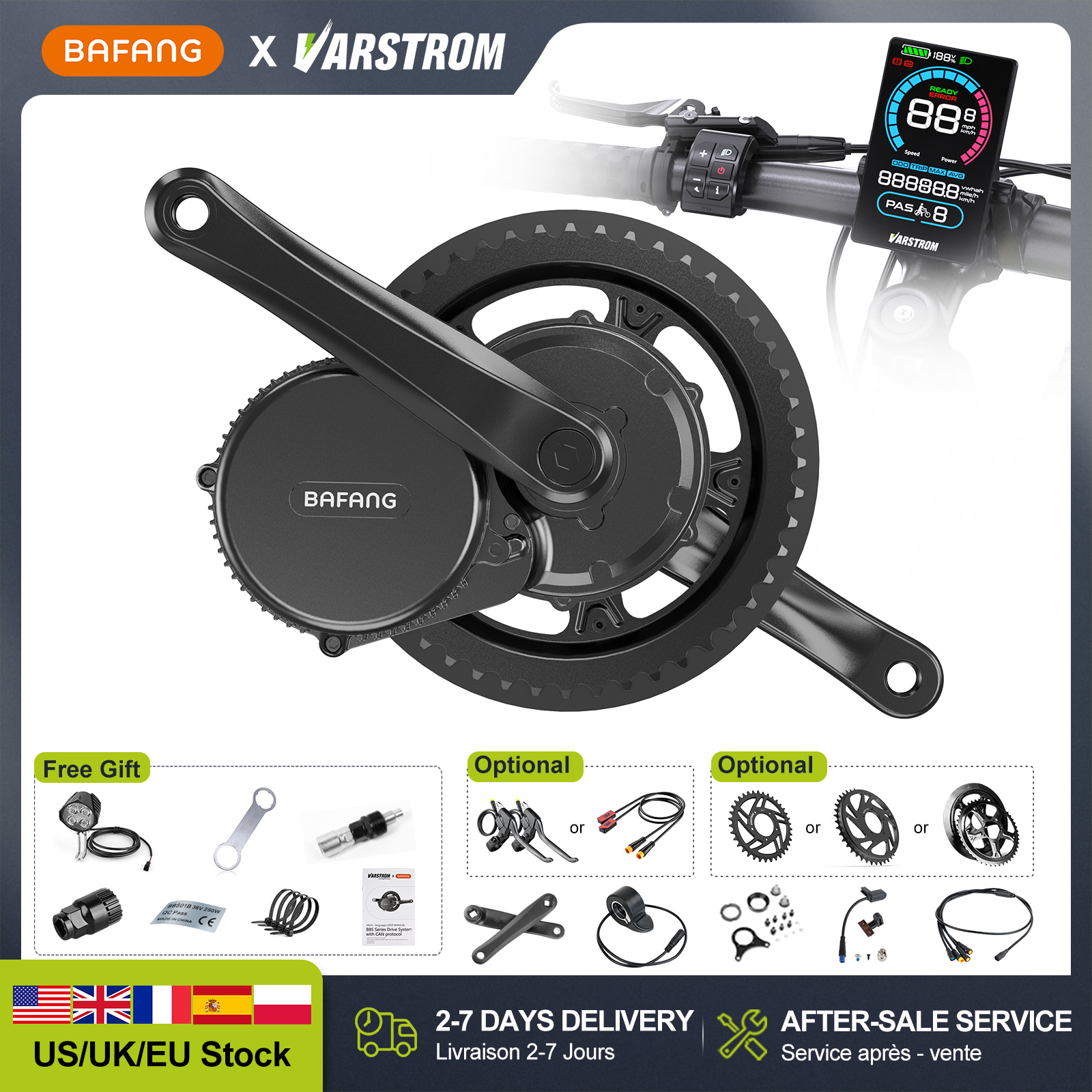 Bafang Bbs02B 48V 750W Mid Drive Kit - [Disponibilità USA] Motore Centrale BAFANG 48V